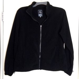 Pulse black fleece zip up jacket size Large